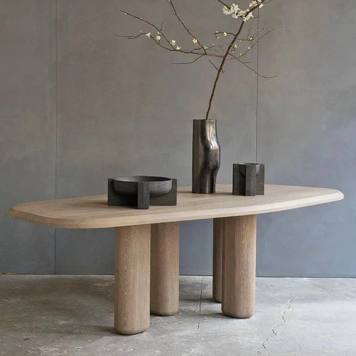 Earvin Oak Wood Dining Table 1