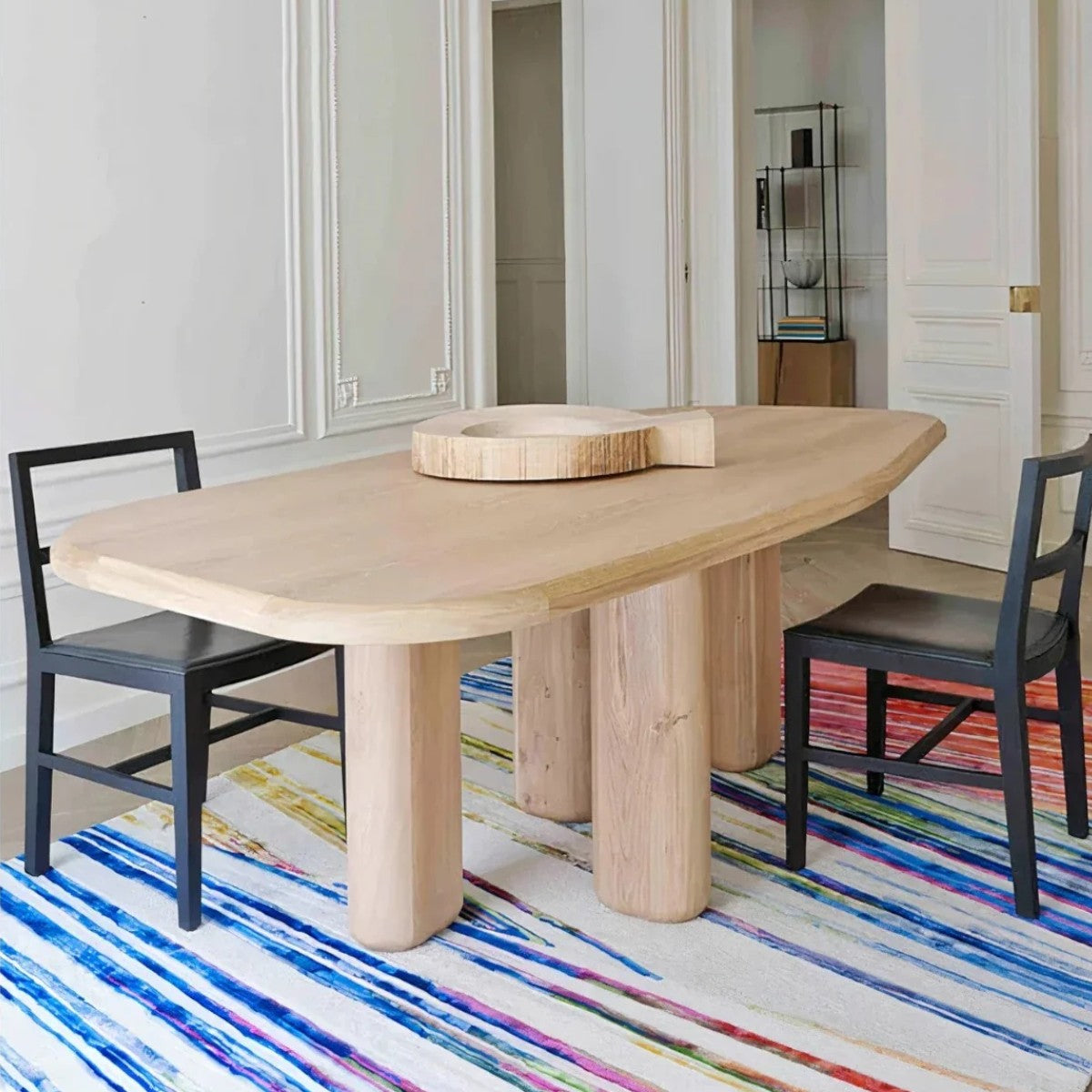 Earvin Oak Wood Dining Table – Nismaaya Decor