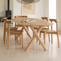 Easton Oak Wood Dining Table 1