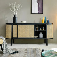 Edric Ash Wood & Rattan Sideboard 4