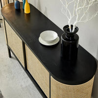 Edric Ash Wood & Rattan Sideboard 6