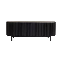 Edwin Oak Wood Sideboard Black 4