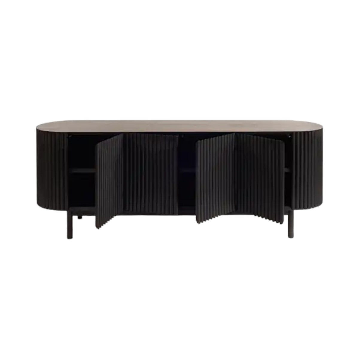 Edwin Oak Wood Sideboard Black 5