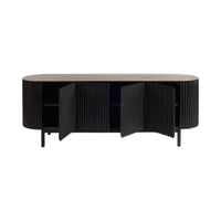 Edwin Oak Wood Sideboard Black 5