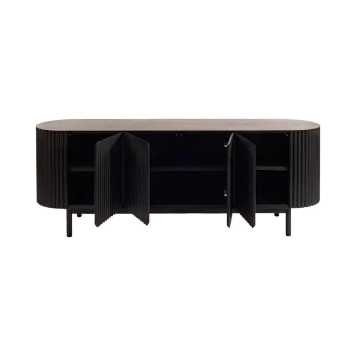 Edwin Oak Wood Sideboard Black 6