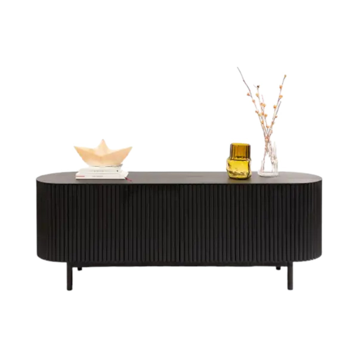 Edwin Oak Wood Sideboard Black 3