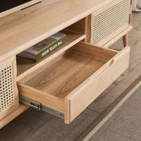 Edwina Ash Wood & Rattan TV Unit 6