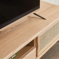 Edwina Ash Wood & Rattan TV Unit 7