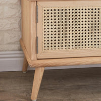 Edwina Ash Wood & Rattan TV Unit 8