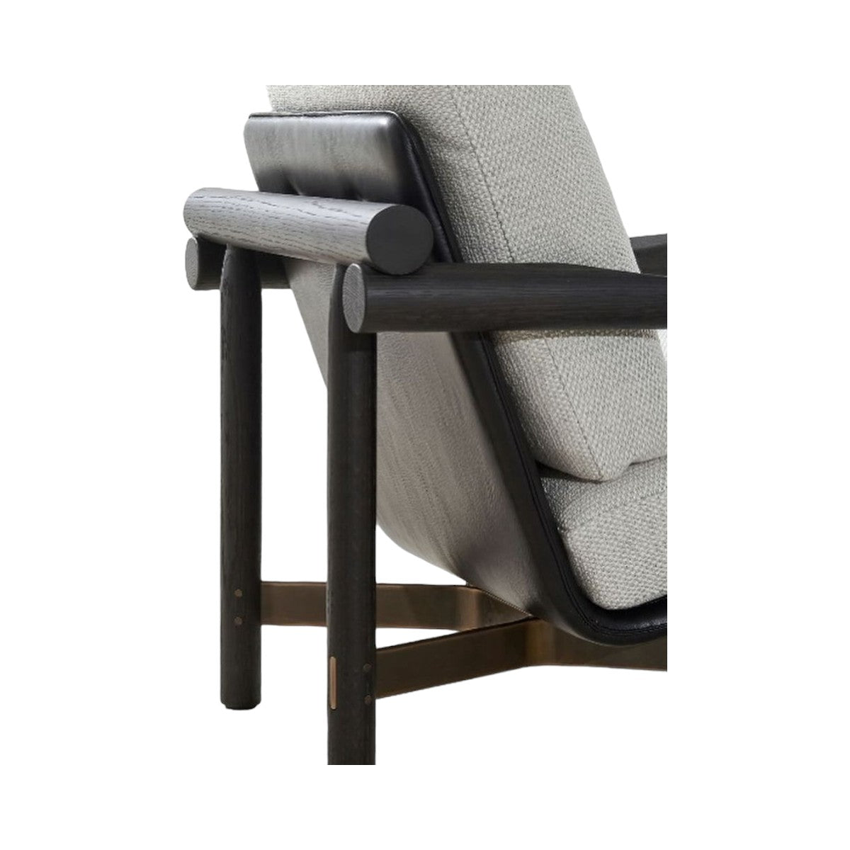 Edwina Black Oak Wood Arm Chair