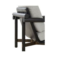 Edwina Black Oak Wood Arm Chair