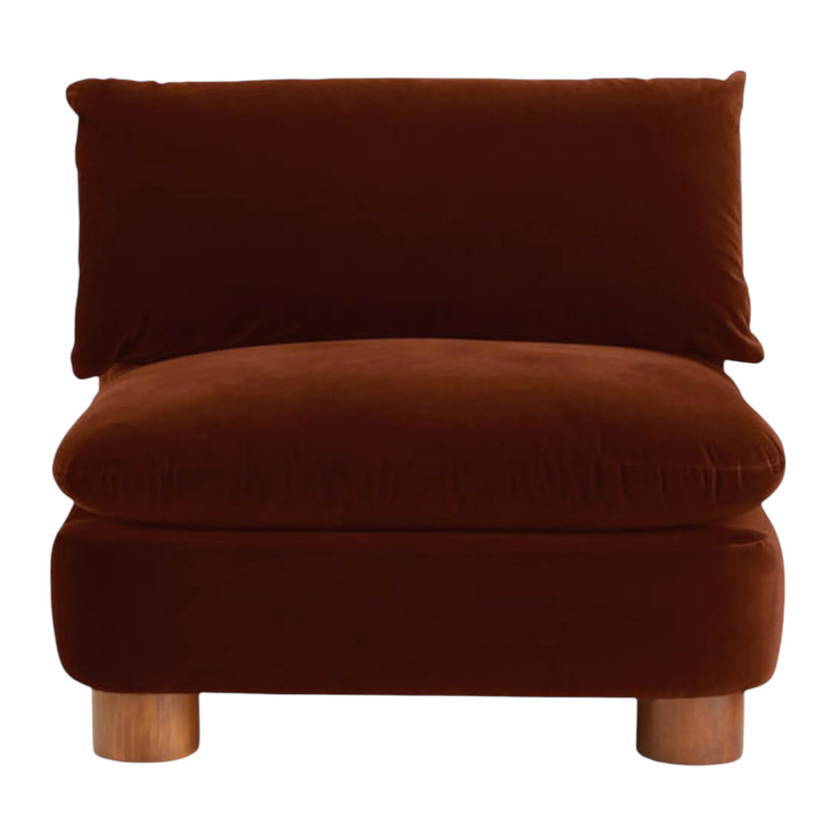 Eilis Teak Wood & Fabric 3 Seater Sofa 4