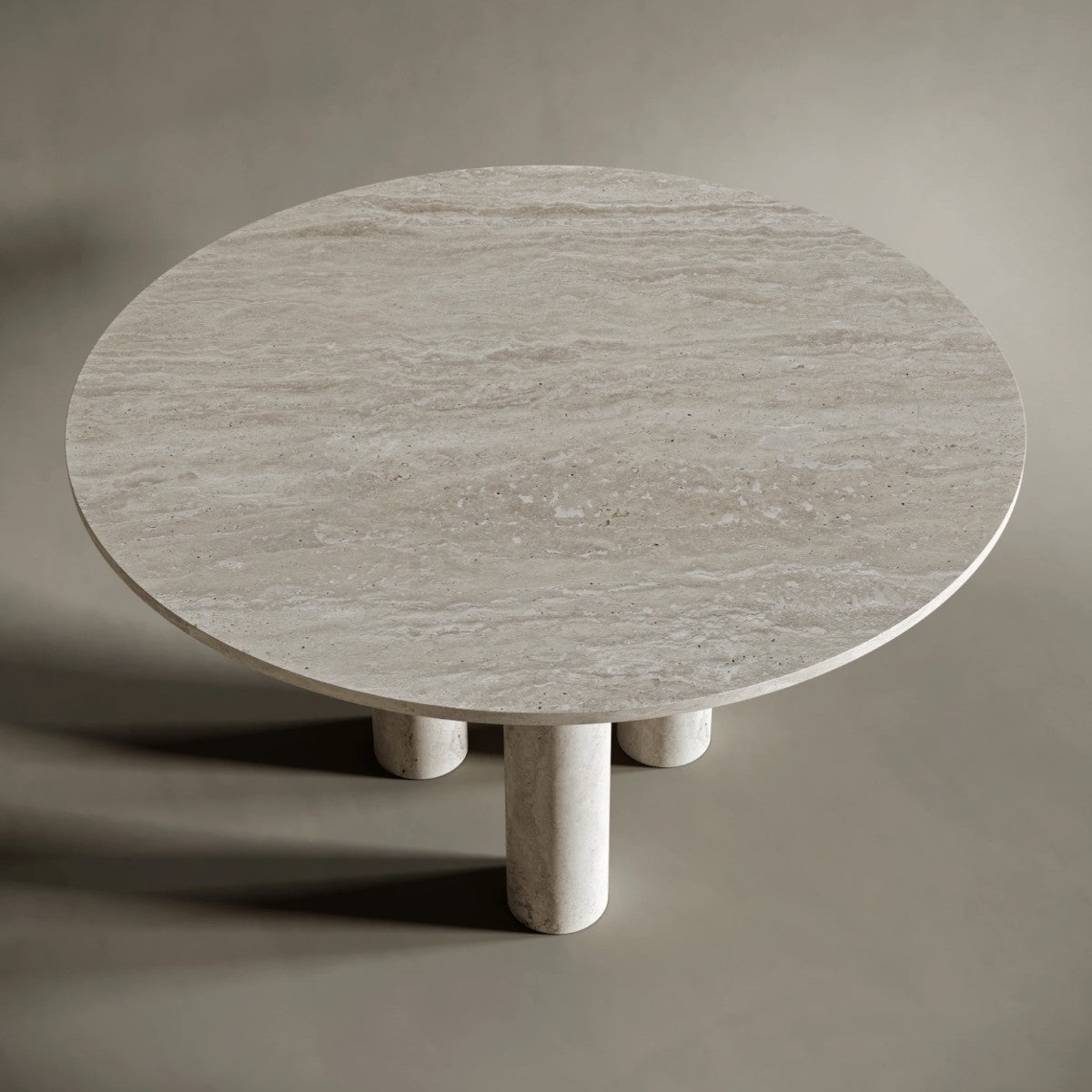 Eissa Ovel Travertine Stone Dining Table 3