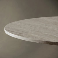 Eissa Ovel Travertine Stone Dining Table 4