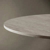 Eitan Oval Travertine Stone Dining Table