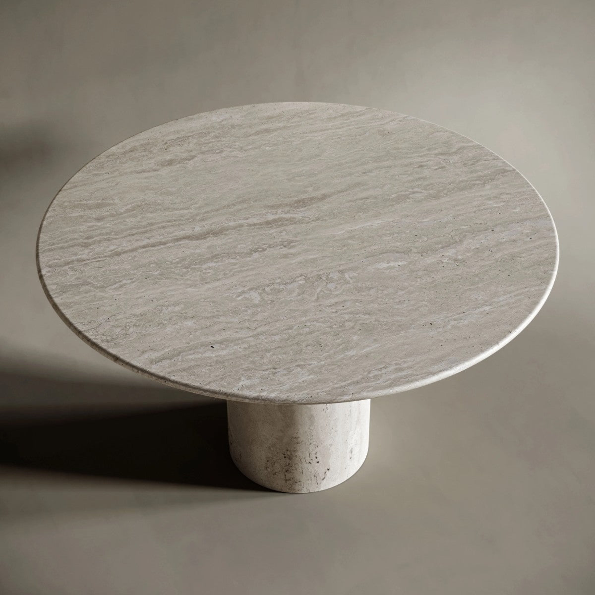 Elan Ovel Travertine Stone Dining Table 3