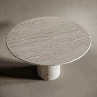 Elan Ovel Travertine Stone Dining Table 3