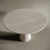 Elana Ovel Travertine Stone Dining Table 3