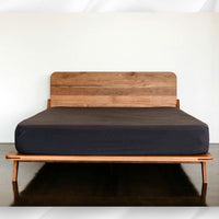 Elese Walnut Wood Bed 1