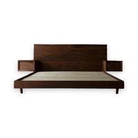 Elese Walnut Wood Bed 2