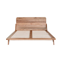 Elese Walnut Wood Bed 2