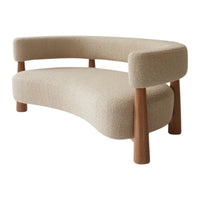 Eleven Oak Wood & Boucle 3+1+1 Sofa4