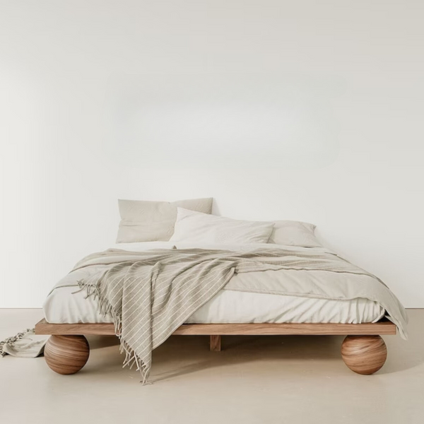 Elgin Walnut Wood Bed 1