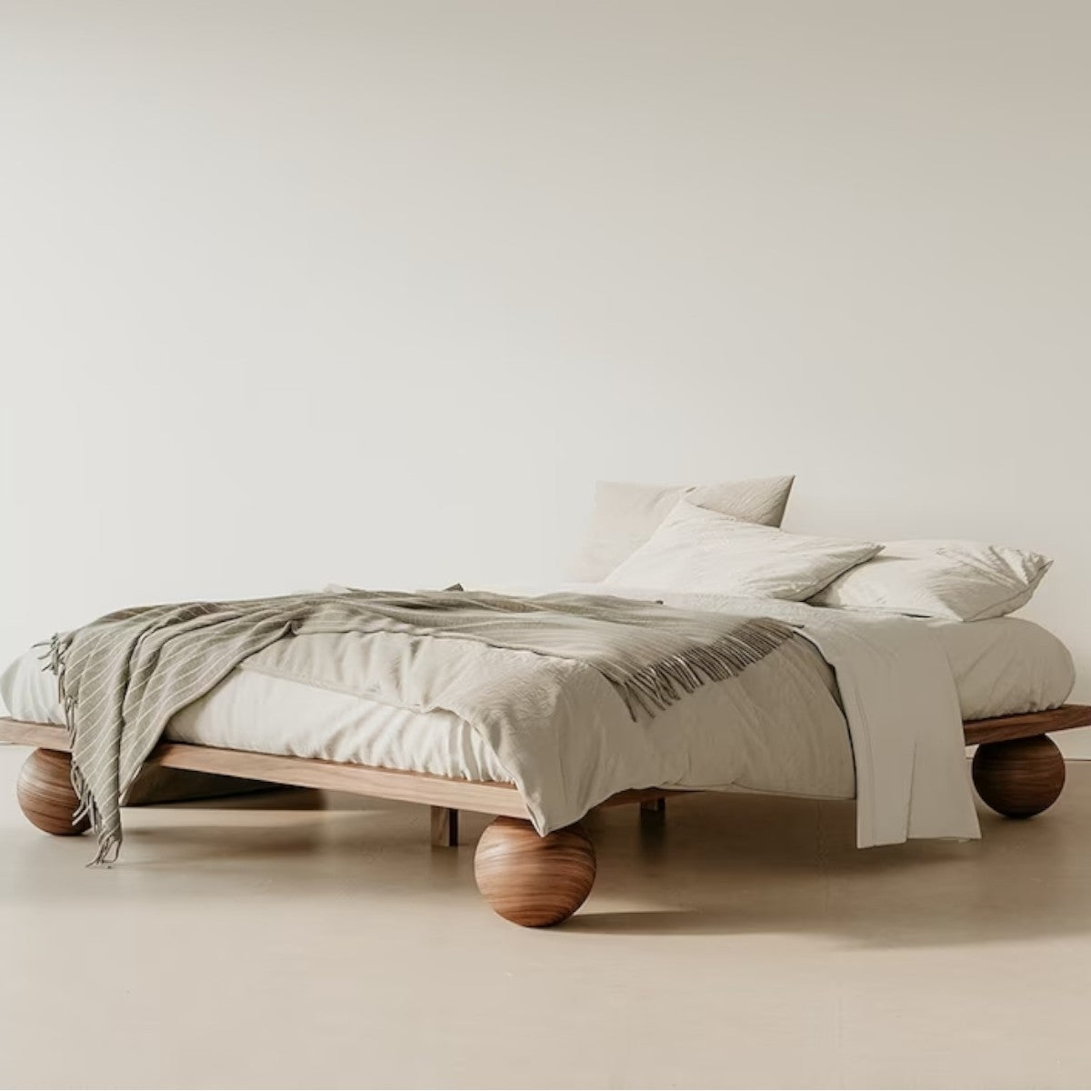 Elgin Walnut Wood Bed 2