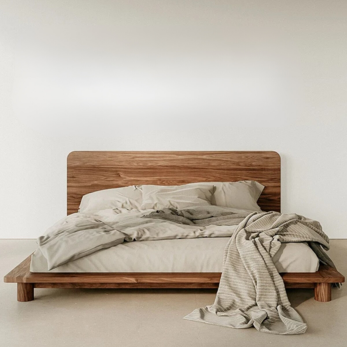 Eliab Walnut Wood Bed 1