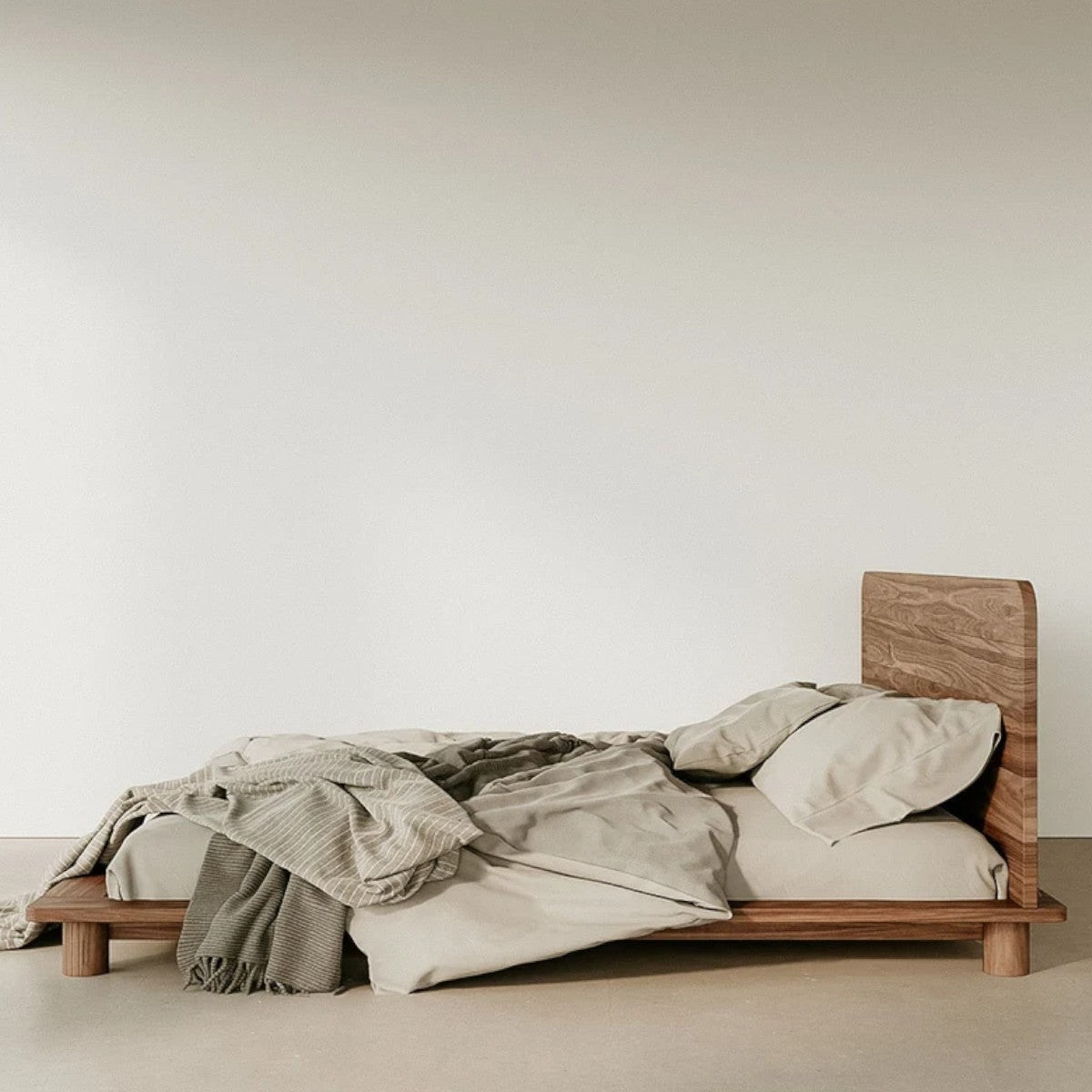 Eliab Walnut Wood Bed 2