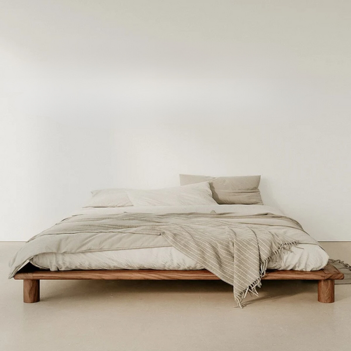 Elida Walnut Wood Bed 1