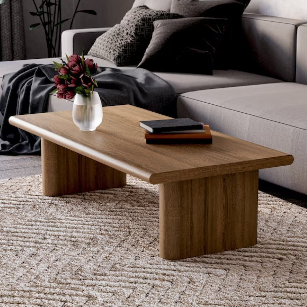 Evella Oak Wood Coffee Table 3