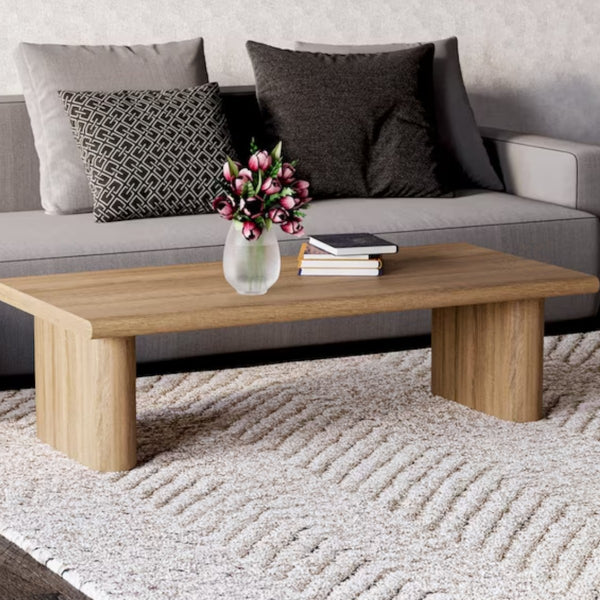 Evella Oak Wood Coffee Table 2