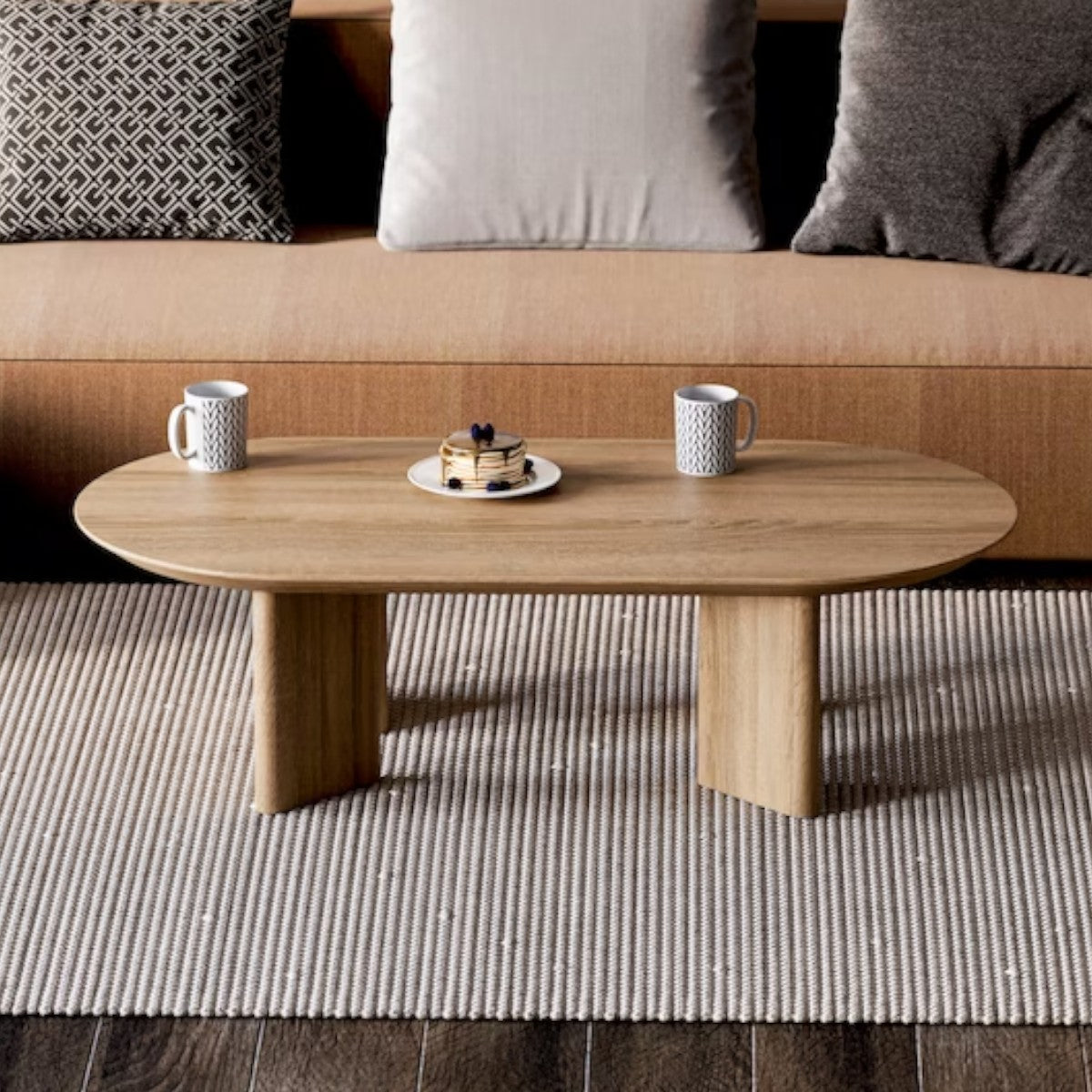 Ever Oak Wood Coffee Table 1