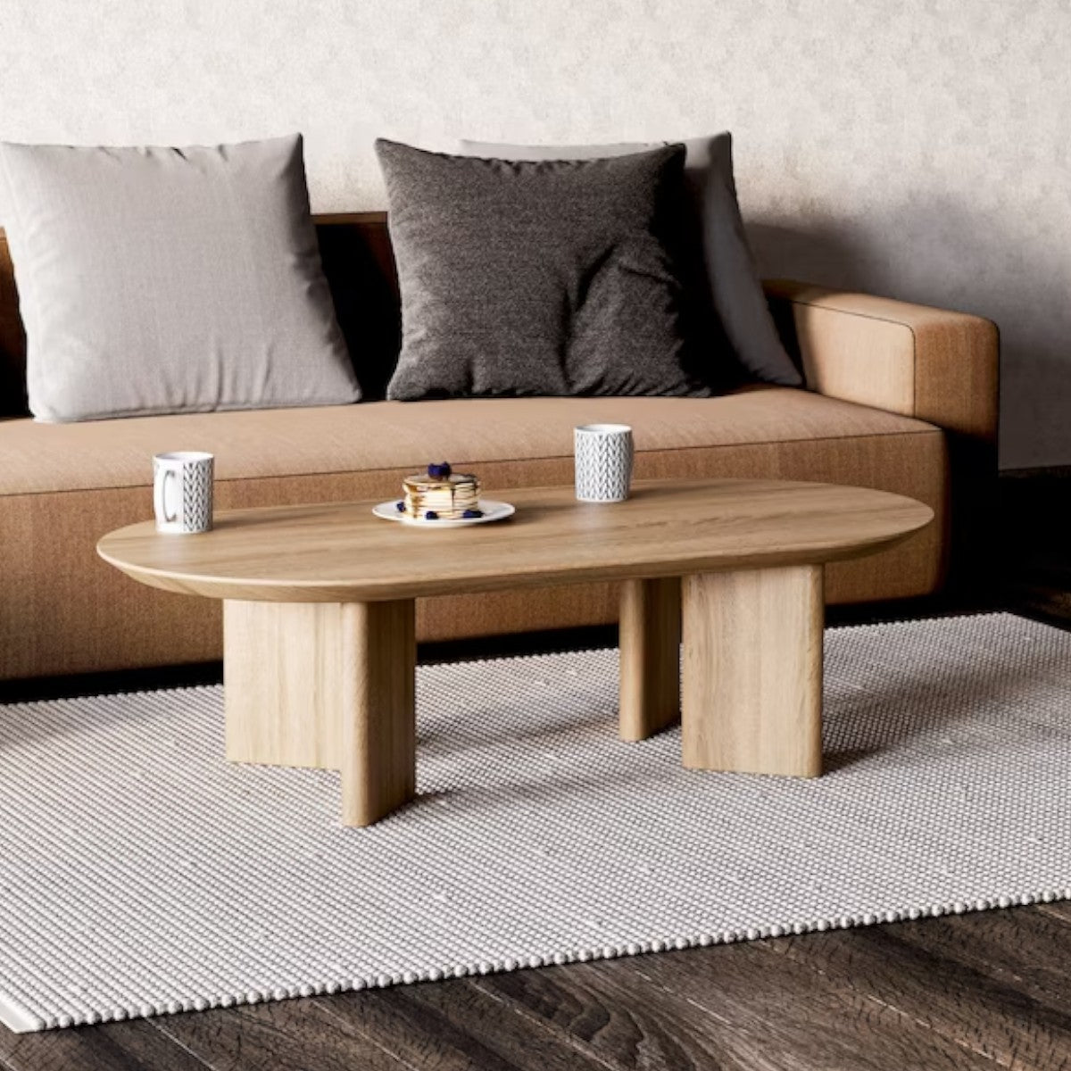 Ever Oak Wood Coffee Table 2