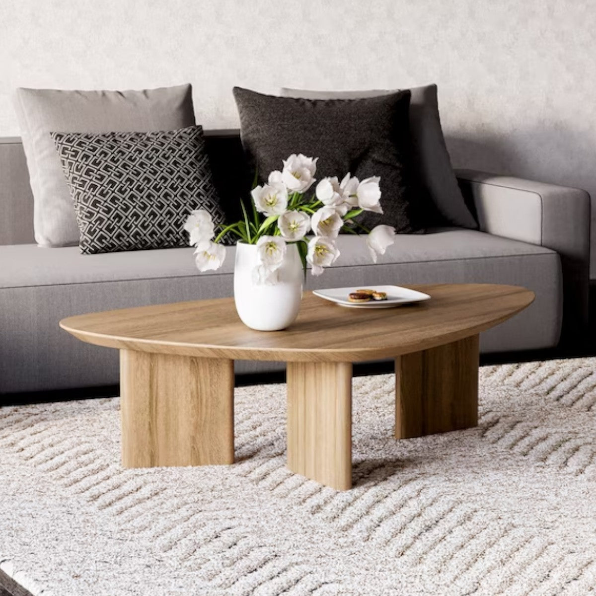 Everix Oak Wood Coffee Table 2