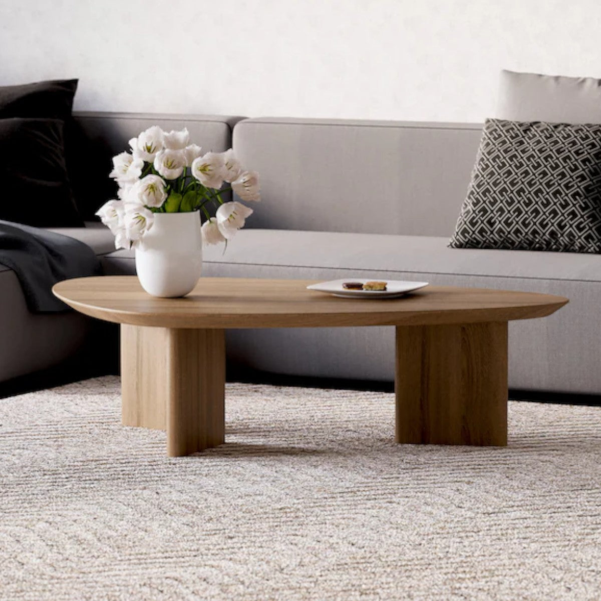 Everix Oak Wood Coffee Table 1