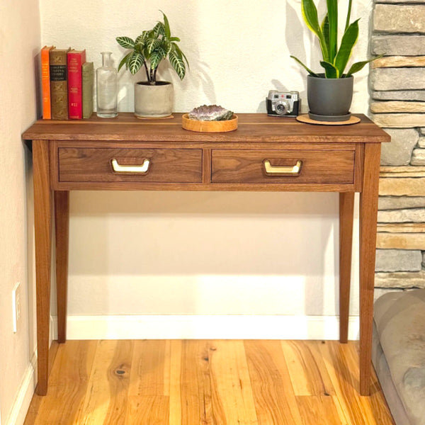 Evers Walnut Wood Console Table 1