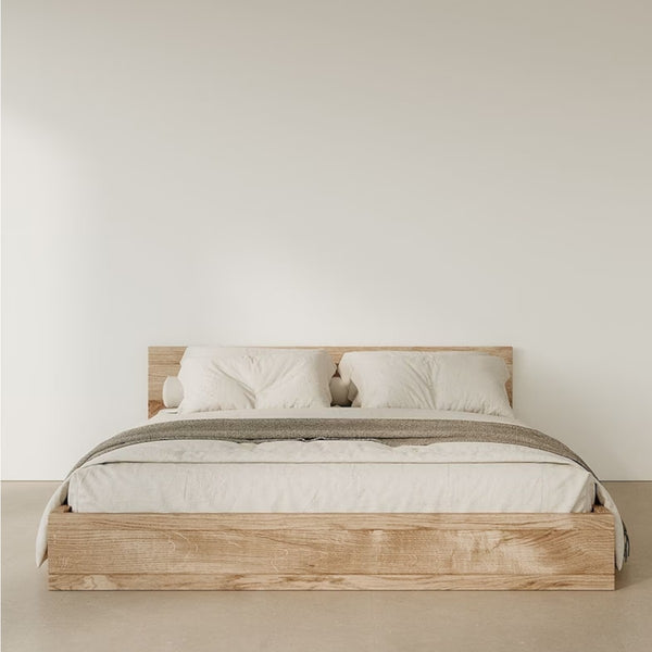 Evie Oak Wood Bed 1