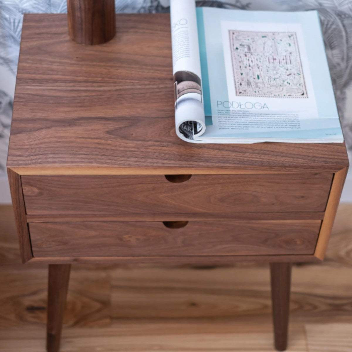 Evony Walnut Wood Bedside 3