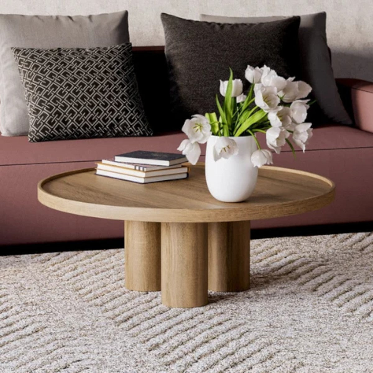 Evren Oak Wood Coffee Table 1