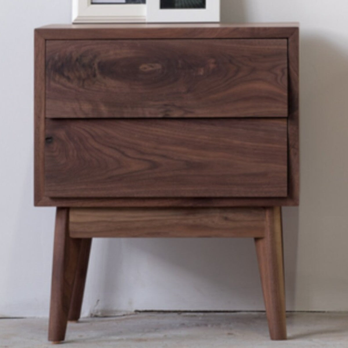 Fabio Walnut Wood Bedside 1