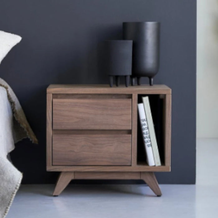 Fabiola Walnut Wood Bedside 1