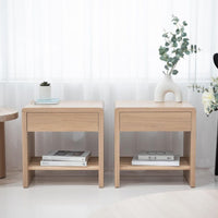 Garin Oak Wood Bedside 1