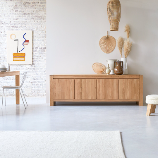 Halen Oak Wood Cabinet & Sideboard 1