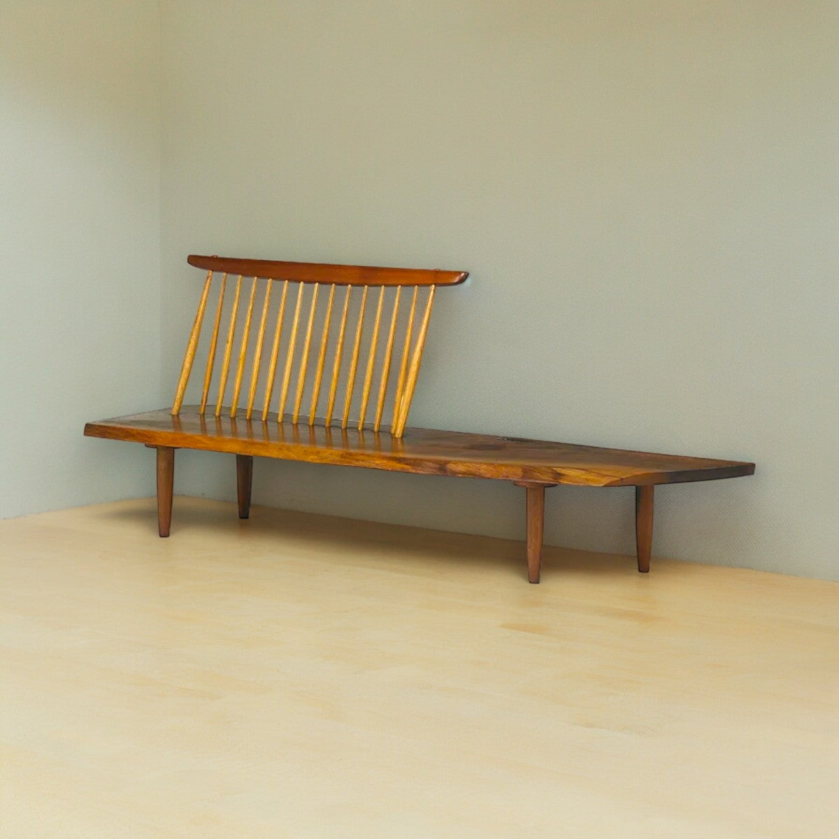 Halen Walnut Wood Bench 1