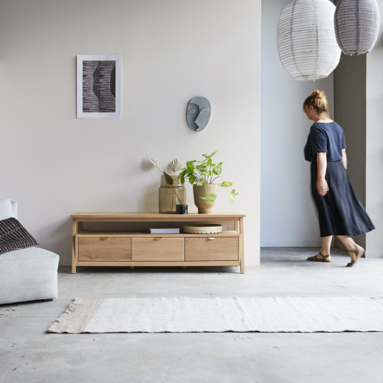 Haley Oak Wood Cabinet & Sideboard 1