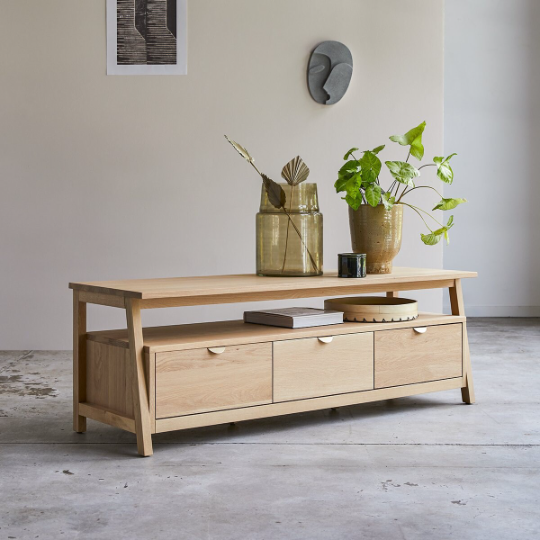 Haley Oak Wood Cabinet & Sideboard 2