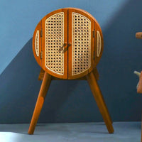 Haley Teak Wood & Rattan Bedside