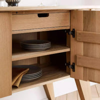 Halia Oak Wood Cabinet & Sideboard 2